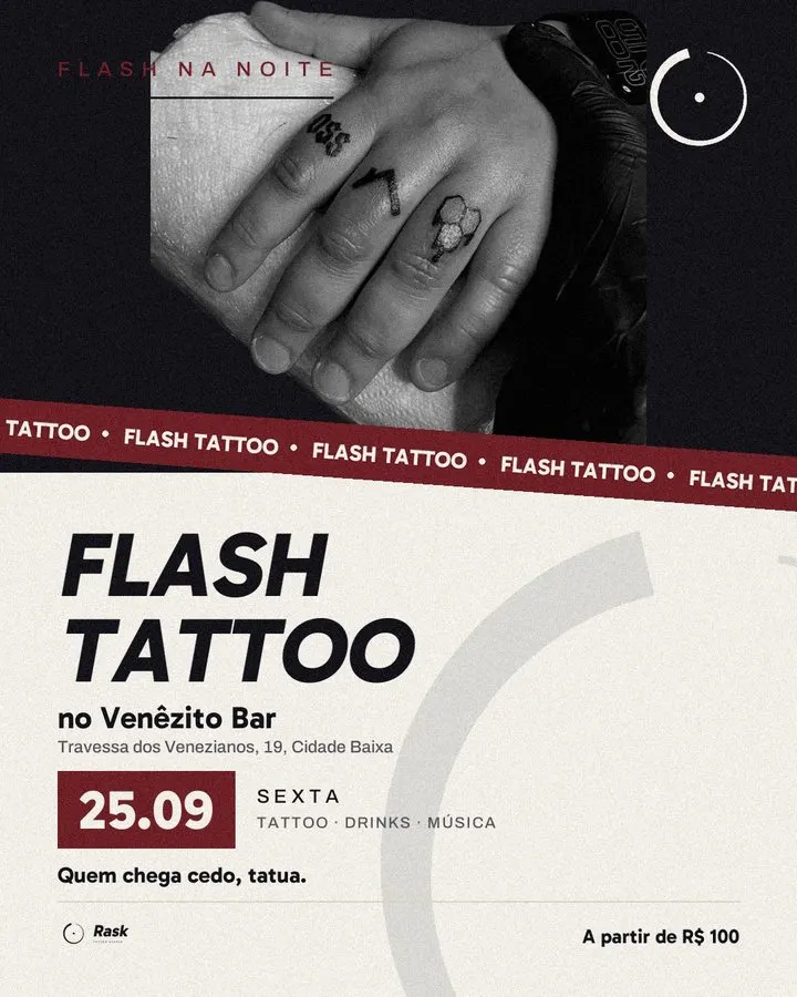 Card do evento de flash tattoo